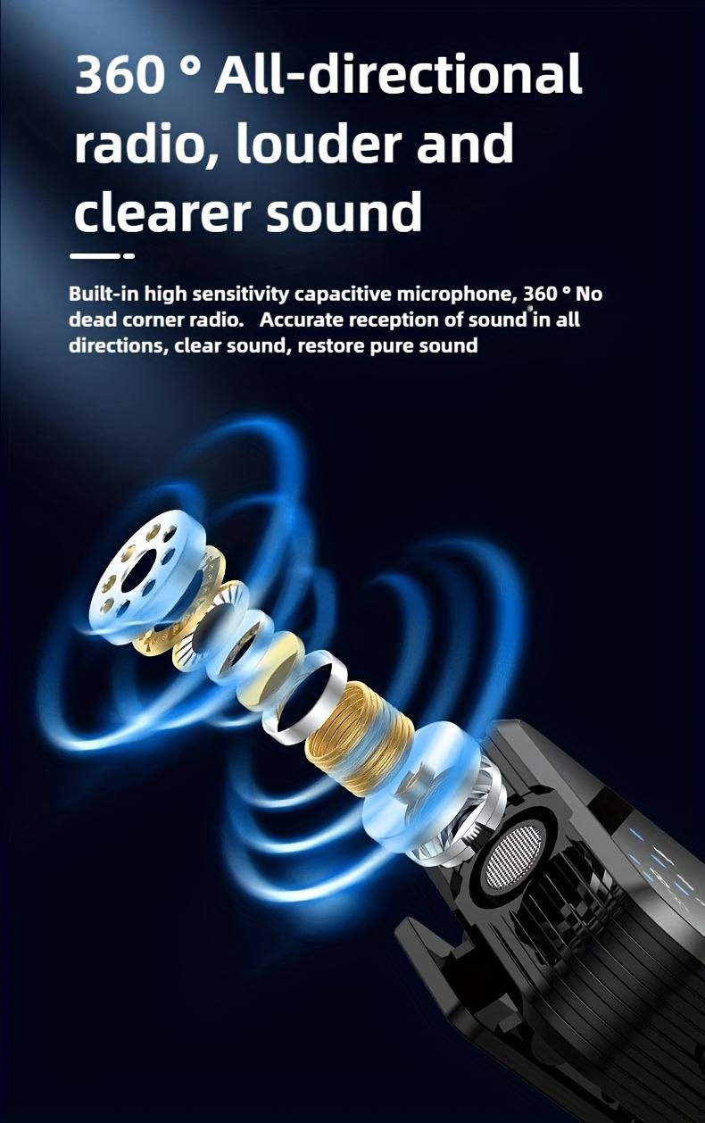 Wireless lavalier microphone high-end square, stereosound, intelligent noise reduction, suitable forsmartphone live broadcast or outdoor Vlog