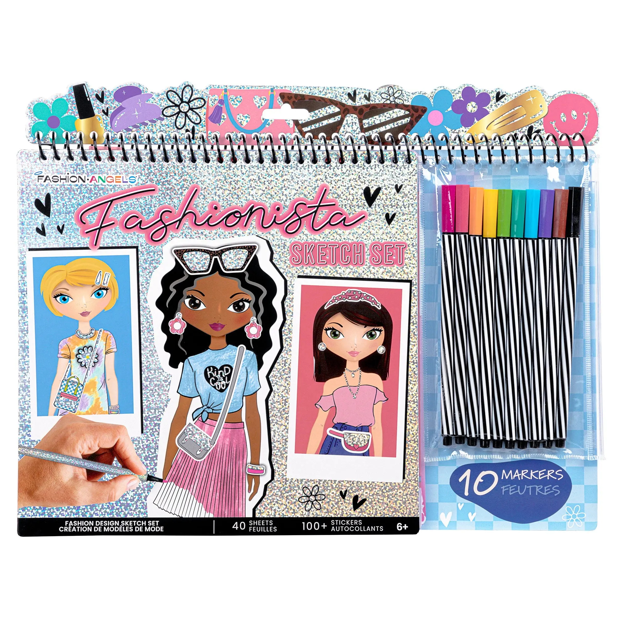 Fashionista Sketch Set With Markers