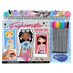 Fashionista Sketch Set With Markers