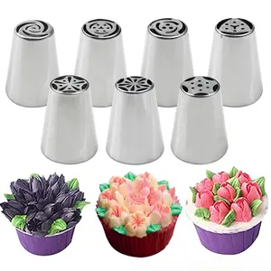 11-piece stainless steel piping nozzles - including 7 stainless steel piping nozzles +2 leaf piping nozzles +1 three-color converter +1 tpu piping bag - Essential Baking Tools for Home Chefs - Perfect for Cupcakes, Cakes & Cookies - Pastry Decorative Kit
