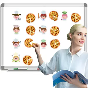 Pizza&Chef Whiteboard Magnets,Classroom Group PK Props, Interactive Competition Scoring Educational Tool,Interactive Quiz Games