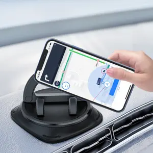 Universal Dashboard Mount, Abs Phone Holder, Cell Phone Mount, 360 Degree Rotatable, Waterproof Car Stand, Nano Gel Anti-Slip Base, Silicone Slot