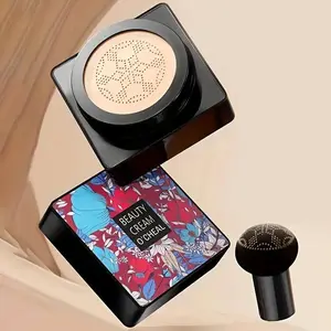 Mushroom Puff Concealer Moisturizing Foundation, Long-Lasting Hydrating Flawless Bb Cream, Face Isolation Makeup, 1 Piece Set