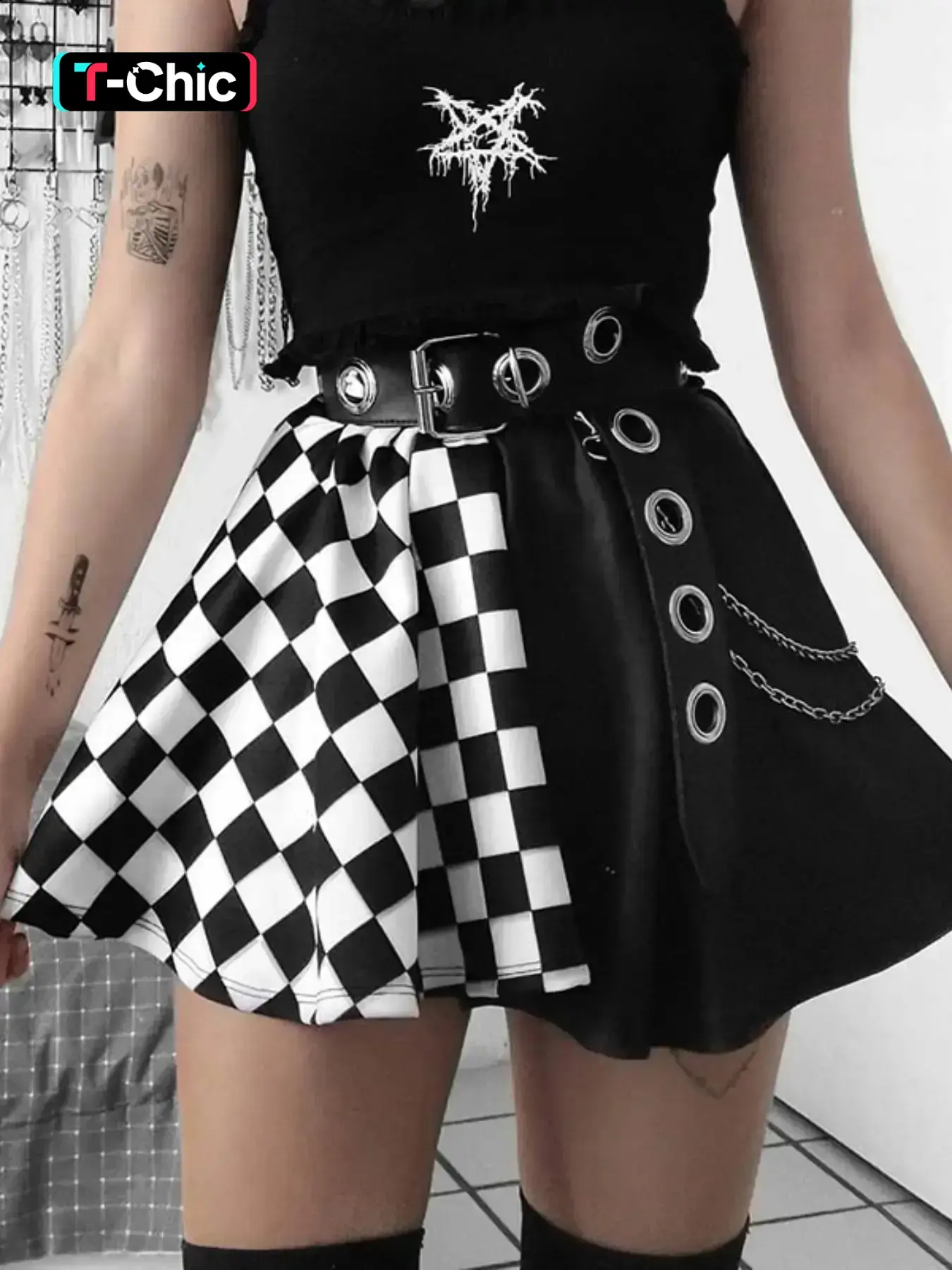 Women's Plaid Print Short A Line, Summer Clothes Women, Casual Comfy Skirt for Women's Daily Wear, Casual Streetwear Skirt, Summer, A Line Skirts