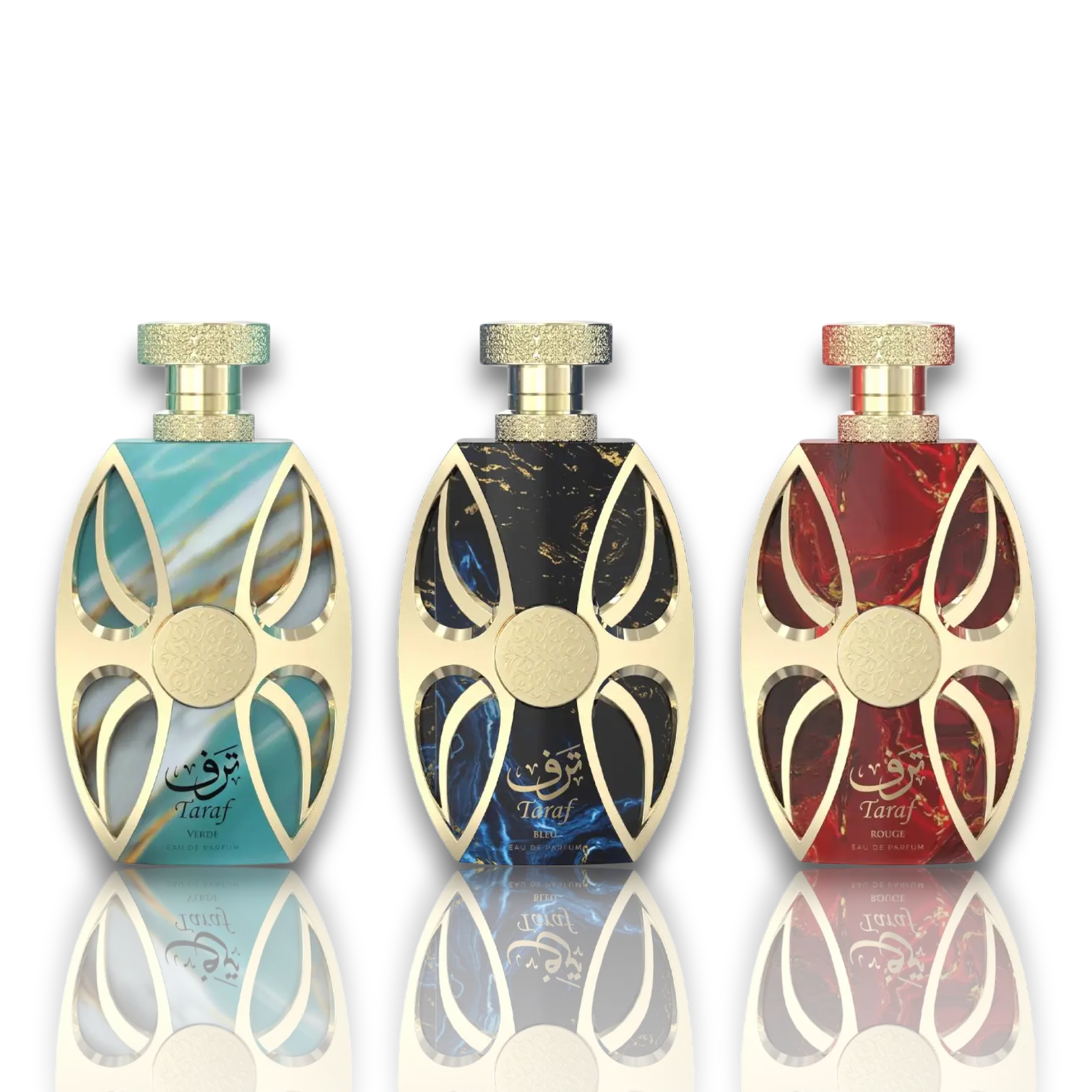 Amran Bundle | Taraf | Rouge + Verde + Bleu | Unisex Fragrance | 100 ML - 3.4 OZ | Eau De Parfum | Cherry - Raspberry & Pink Pepper