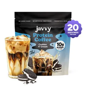 Cookies N’ Cream Protein Iced Coffee - Premium Whey Protein & Instant Iced Coffees - 100% Natural Cold Brew - Zero Artificial Flavors & Sweeteners, 80 mg Caffeine, No Added Sugar, 20 Servings