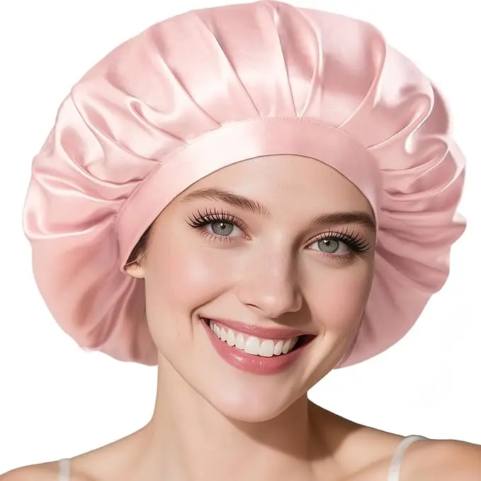 LitBear Women's 100% Mulberry Silk Sleeping Bonnet - Adjustable Haircare Sleep Cap for Daily Frizz Control, Hair Protection, Ideal Gift (Beauty & Personal Care), Elastic, Girls