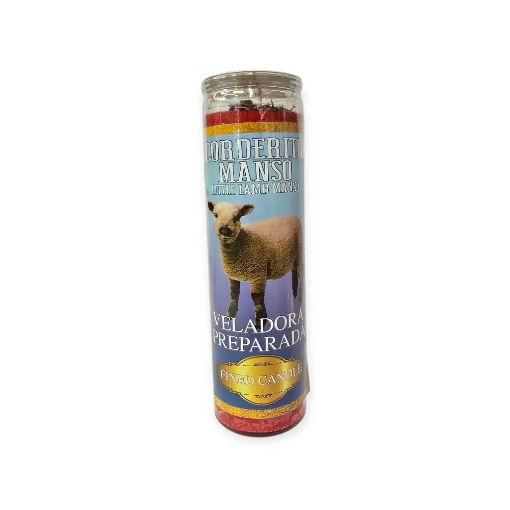 Manso Little Lamb Fino Preparada Fixed Non-Toxic Decorative Paraffin Wax Candle - Home Decor Supplies, Peace of Mind Aid, Helps Reduce Conflicts, Calming Sweet Scent Ornament, Includes Detailed Lighting Instructions