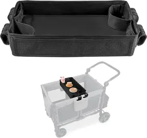 Stroller Snack Tray Attachment Easy to Clean Universal for Wonderfold Wagon W4 with Cup Holder Accessory