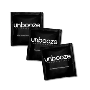 Unbooze 3-Pack After-Alcohol Herbal Supplement Doctor Formulated with Vitamins Herbs Minerals & Adaptogens for Hangover Prevention Natural Healthcare Dietary Edible Optimum Fitness