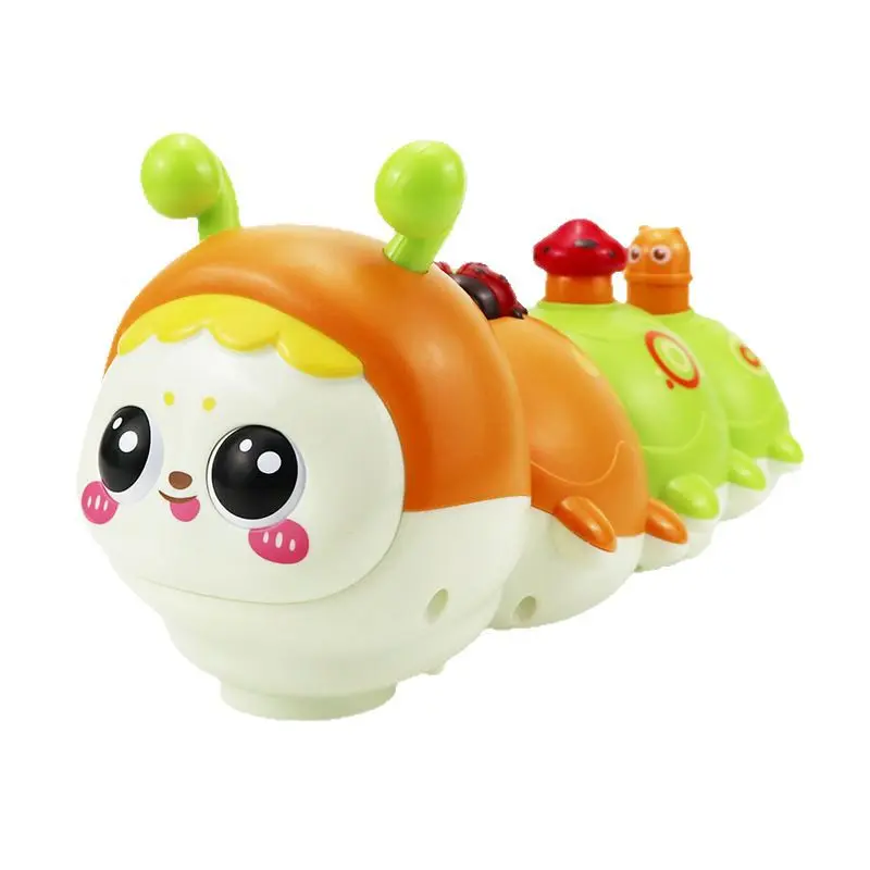 Caterpillar Electric Musical Toys, Caterpillar Design Crawling Toy with Light & Music Musical Light Up, Early Educational, Interactive Toys for Parent-child Games, Christmas and Birthday gifts
