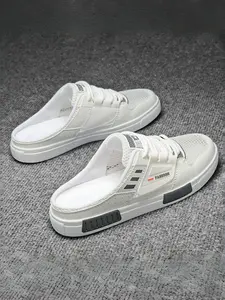 Men's Mesh Half-Slip Skate Shoes Sneaker Footwear| Street Style Casual | Breathable Mesh + Slip-On Design + 3 Colors | For Daily Commute / Campus / Lazy OOTD