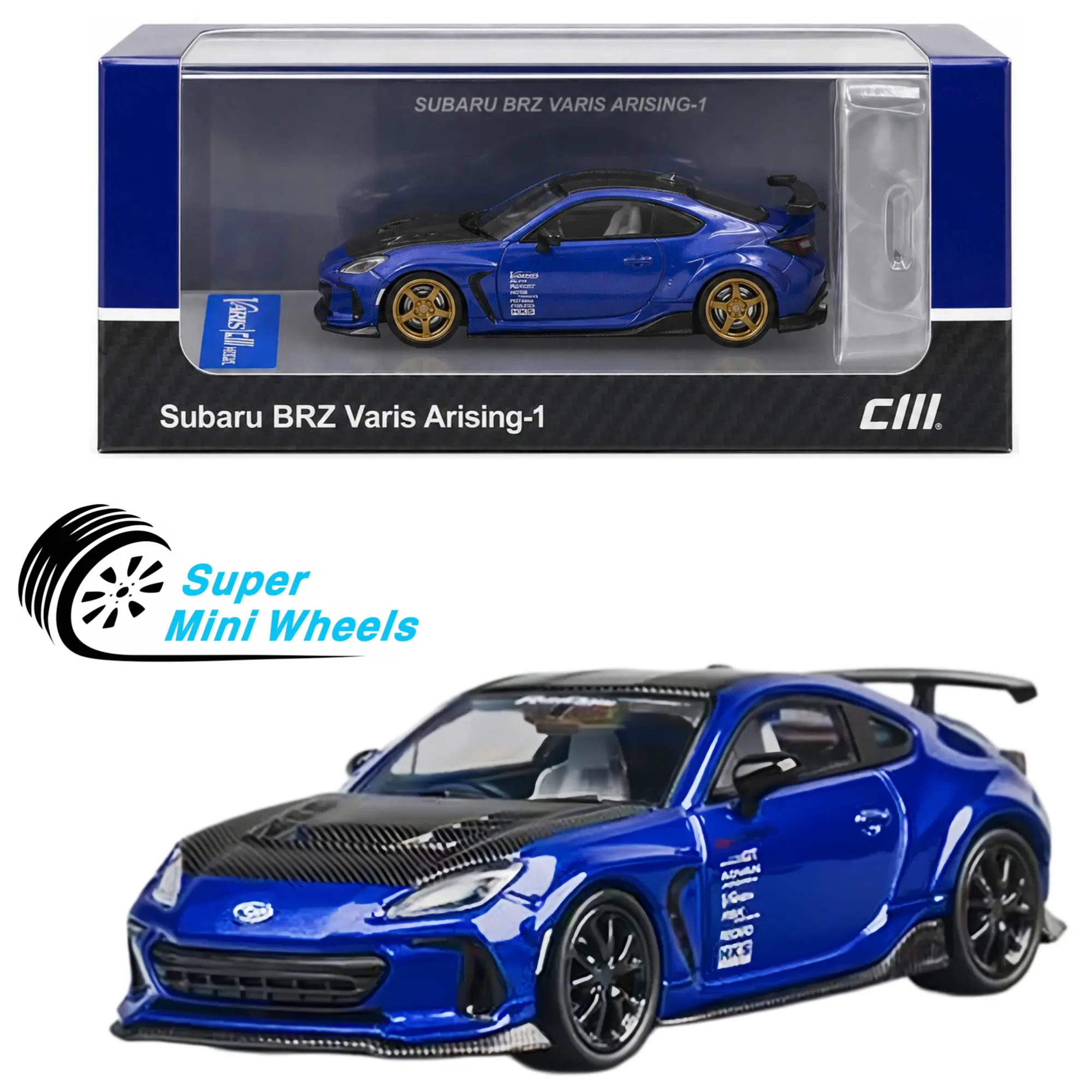 CM-Model 1:64 Subaru BRZ Varis Widebody – Blue