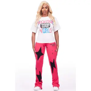 Aliyah White/Hot Pink T-Shirt Trackset