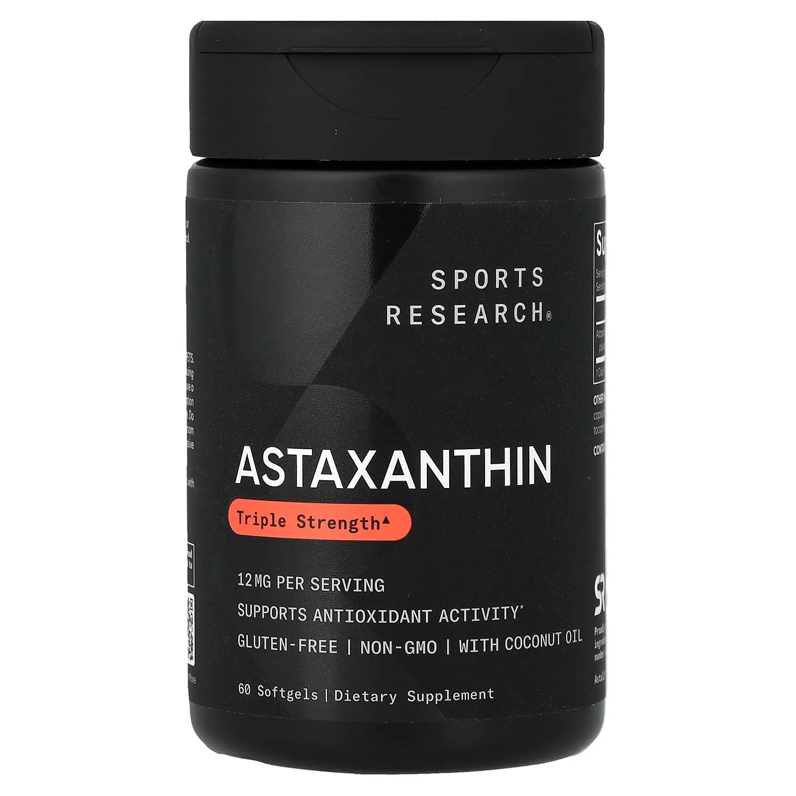 Sports Research Astaxanthin, Triple Strength, 12 mg, 60 Softgels