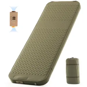 Docred Thick Self Inflating Sleeping Pad with Electric Pump, Memory Foam Camping Mattress Pad, 9.5 R-Value Insulated Sleeping Mat，4-Season Camping Pad for Travel, Car, Tent, Cot