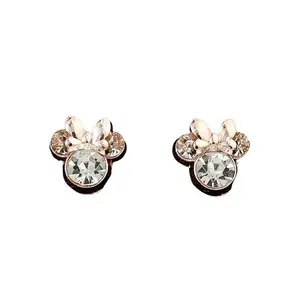 Disney Minnie Earring - Rose Gold Design with Sparkling Details for Disney Fans