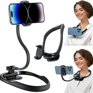 Silicone Goose Neck Phone Holder, Waterproof Strap Stand, Hands-Free, Suitable for Desk and Bed, Universal Smartphone Compatibility, Selfie Stand, Adjustable Phone Holder
