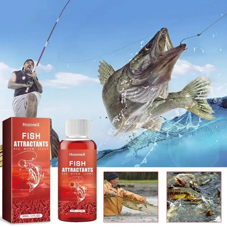 Fish Attractants, Concentrated Fishing Comprehensive Bait Fast Nesting Red Worm Liquid Thick Fishy Bait Opening Agent