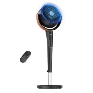 Standing Fan with Remote for Home & Bedroom, 1050 CFM Pedestal Fan, 15 Speed Quiet DC Motor Fan, 5 Modes, 120° Wide Oscillation, Digital Display, Adjustable Height Floor Fan – Single Pack