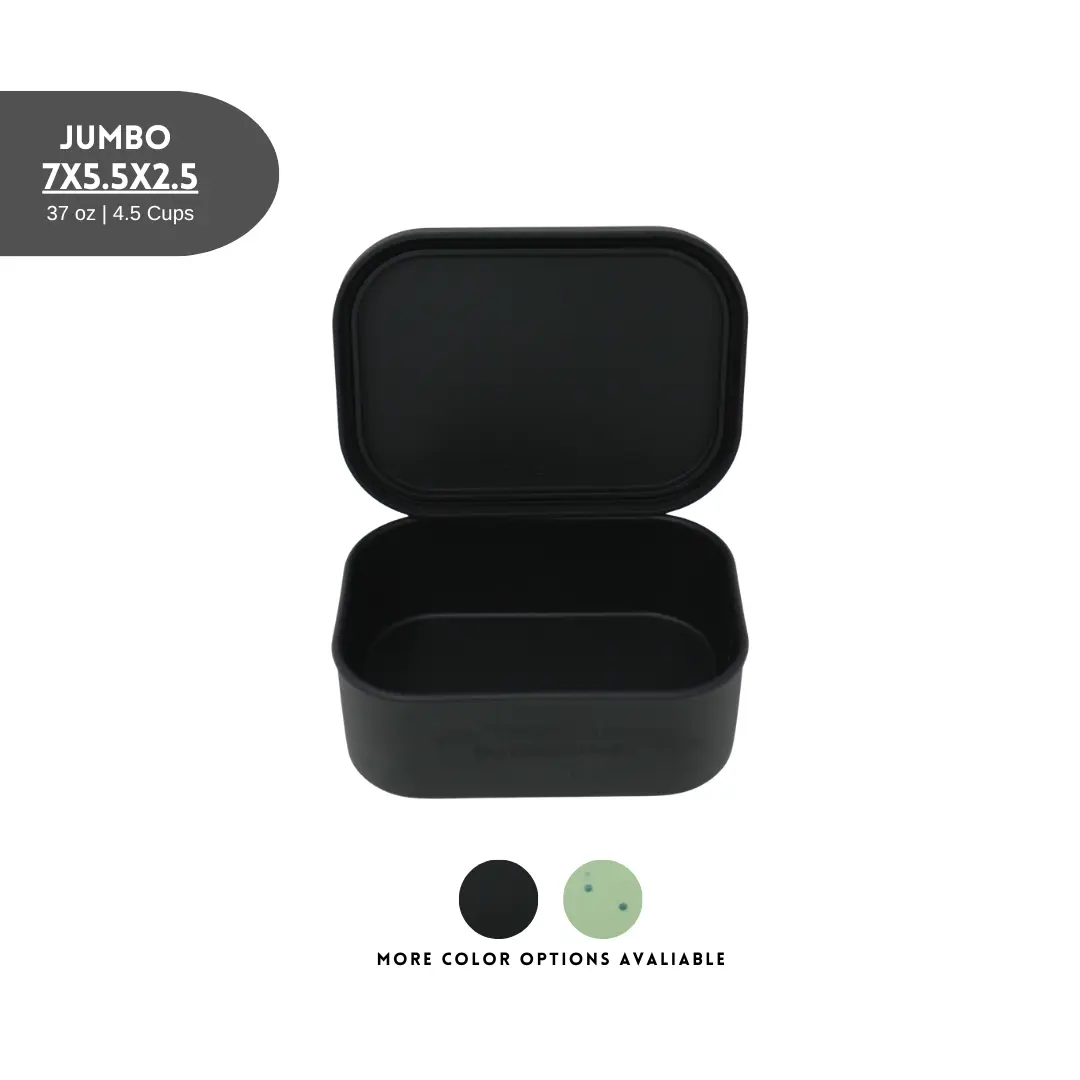 The Dearest Grey Jumbo Silicone Leakproof Bento Box - Snack & Meal Prep Container