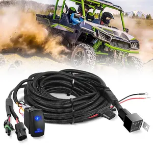 Nilight 16AWG ATV UTV Fan Override Switch Kit with Relay LED Blue Light 5PIN Rocker Switch