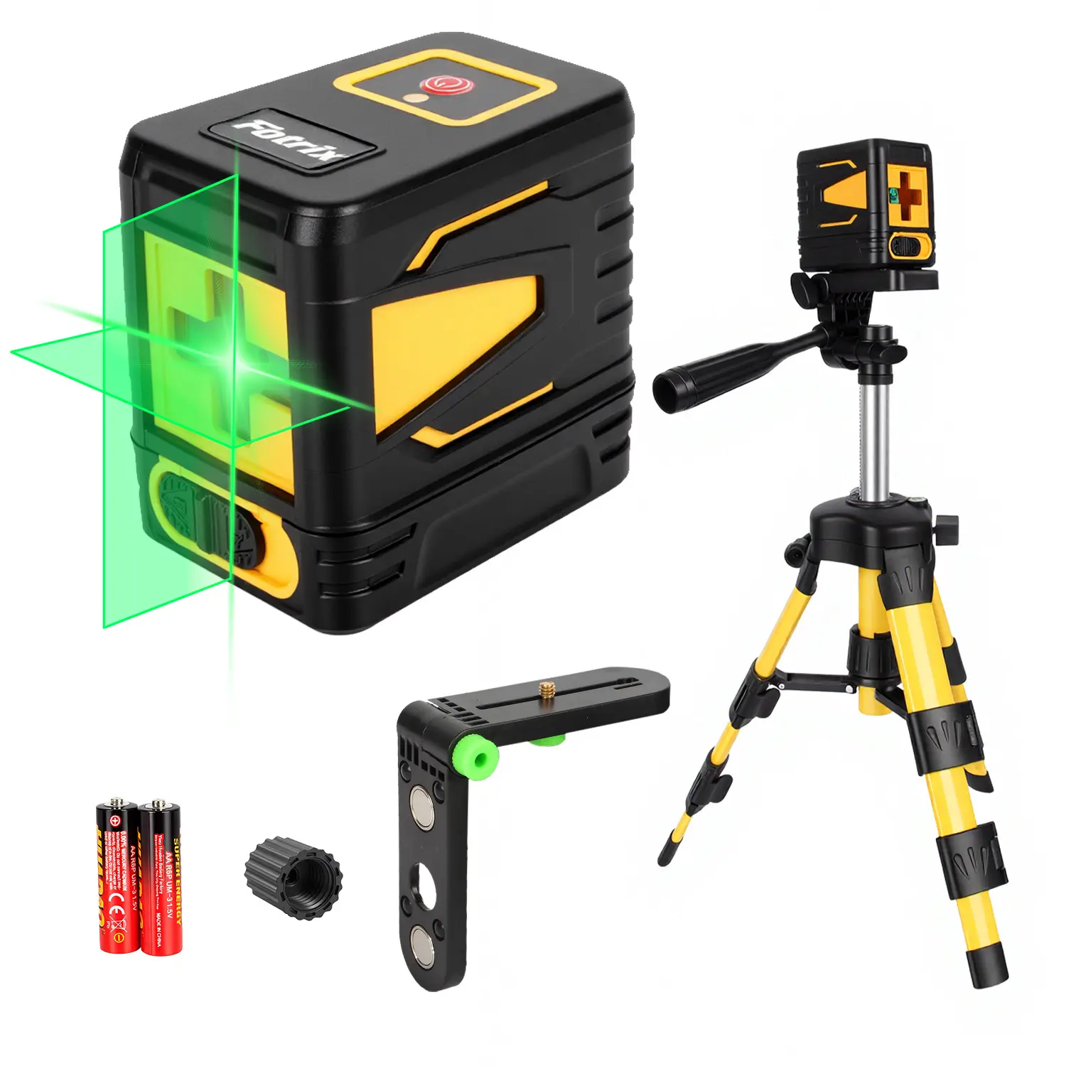 Green Laser Level - 2 Adjustable Modes, 360° Rotatable, Magnetic Stand, Storage Bag, Included Tripod - Ideal Measuring Tool for Hanging Artwork, DIY Home Projects