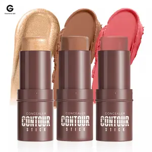 HelloKiss Contour Stick Set: Sculpt & Define, Creamy Blendable Shade & Highlight, For Natural Face Shaping, Viral Multi-Purpose Makeup Kit Bronzer Radiant