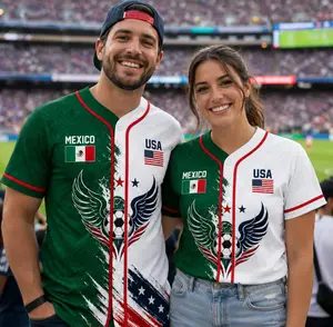 Personalized Half USA Half Mexico Baseball Jersey, Custom Name Number Split United States Mexico Soccer Fan Jersey, Game Day Jersey