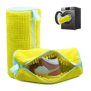 Shoe Washing Bag, Reusable Shoe Cleaning Bag Fits All Shoe Sizes and Types Machine Washable Dryer-safe, Travel Shoe Storage Bag