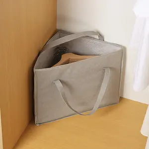 1pc Wardrobe Organizer, Closet Organizer, Triangular Storage Bag with Handle and Base for Space-Saving Clothes Hanger Storage
