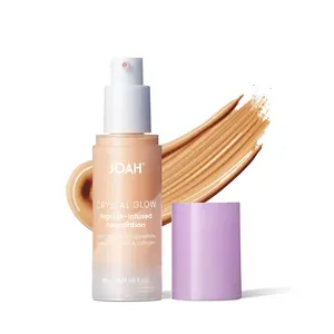 JOAH Crystal Glow Peptide-Infused Foundation, with Blurring Face Primer, Luminizer, Hydration & Skin Defense for a Flawless Finish foundation