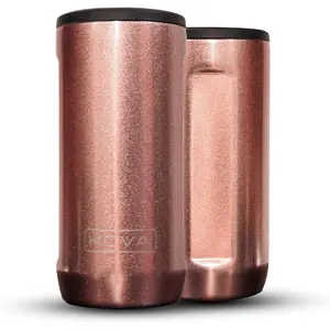 Double-Walled Stainless Steel Insulated Can Cooler for 12 Oz Slim Cans (Rose Gold)