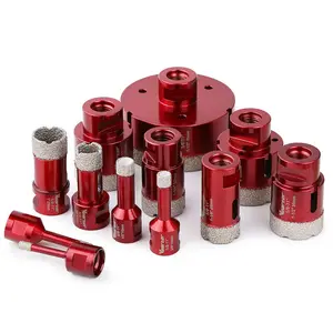Diamond Dry Drilling Core Drill Bits, 6mm-100mm Sizes with 5/8"-11 Hole, Power Tool Accessories for Porcelain Tile, Granite, Masonry outdoorfun
