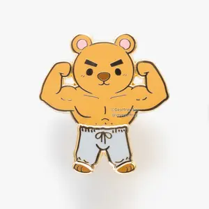 Sweatpants Bear Hard Enamel Magnetic Pin