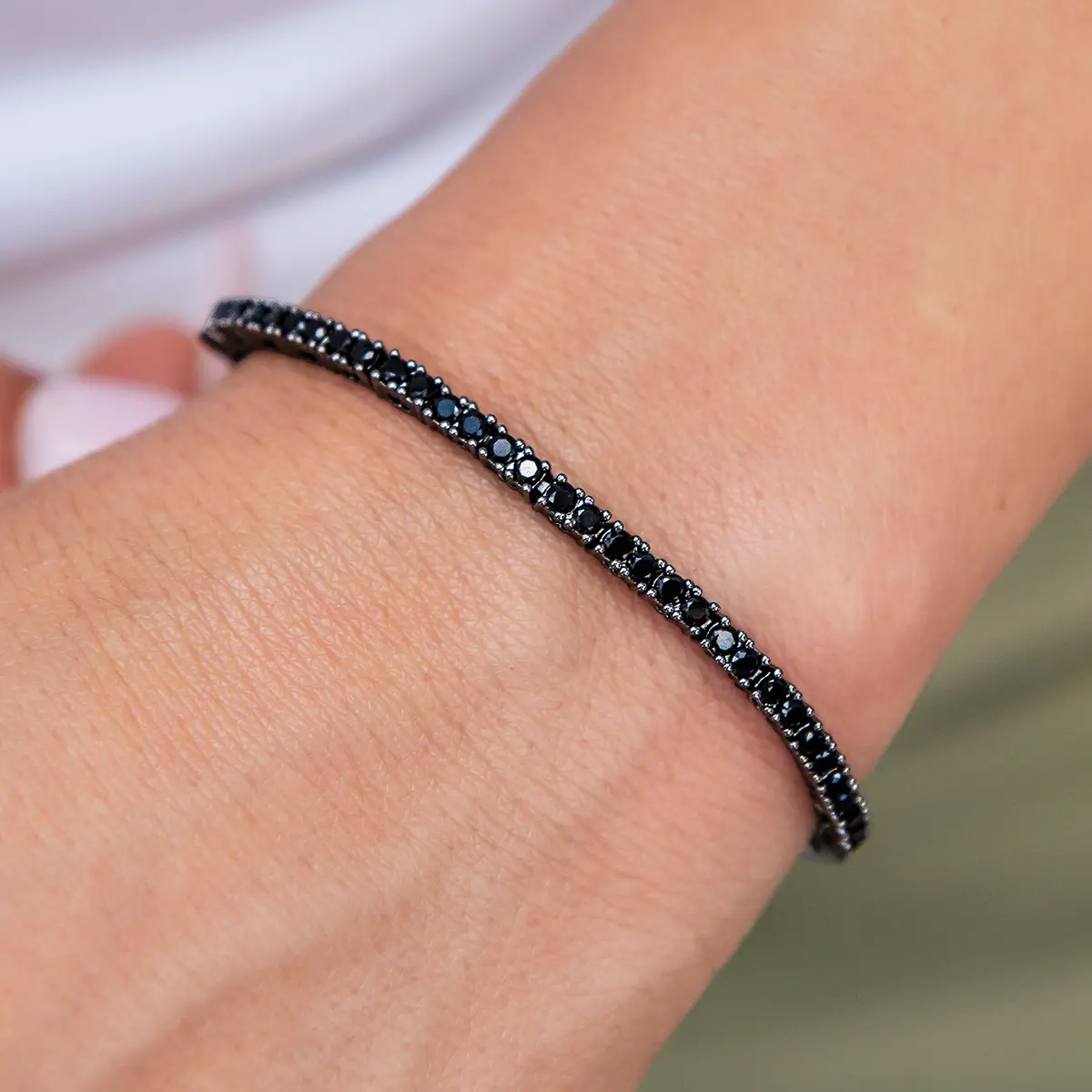 GLD Diamond Tennis Bracelet in Black- 2mm - Perfect Gift #tiktokshopsummersale