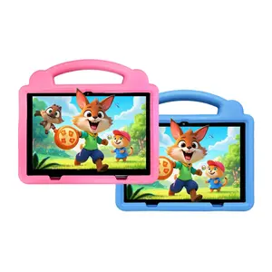 Easter/Christmas/Birthday Gift Top Choice! 10.1-Inch Android Kids Tablet, Large Screen Learning + Online Class Ready, 2-in-1 Design, Lightweight & Shockproof, 5G WiFi, HD IPS, Bluetooth + Dual Camera, Smart Parental Control, Pink & Blue for Boys & Girls