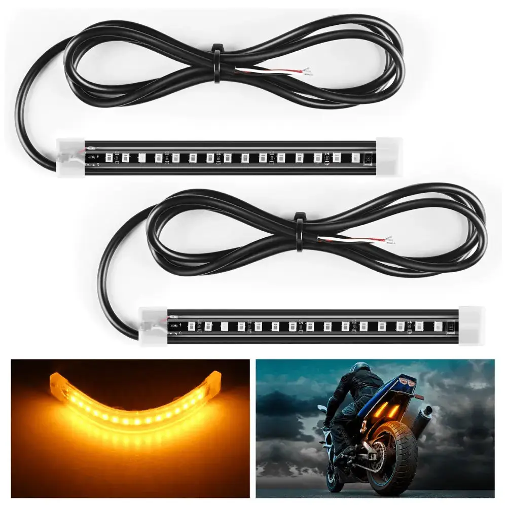 Nilight 5-Inch 15-LEDs Amber Bright Automotive Light Bars, 2PCS Waterproof Silicone Seal Outdoor Auxiliary Lights for Cars & Snowmobiles, Durable Work Lightbar, Car Accessories