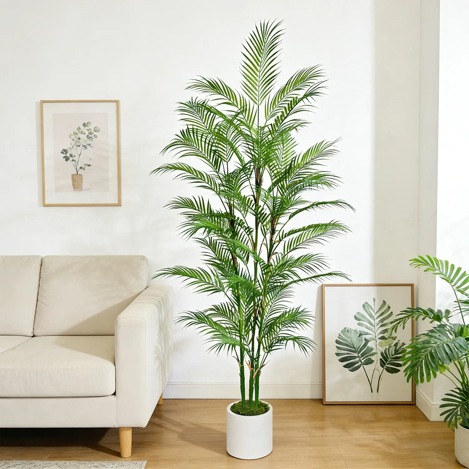 1 Pcs 85-190cm Artificial Palm Tree (with pot), Fake Plant Decoration, Artificial Potted Plant, decor ornament, Decorative Artificial Plants, suitable for indoor/outdoor home, ideal for Christmas and Thanksgiving