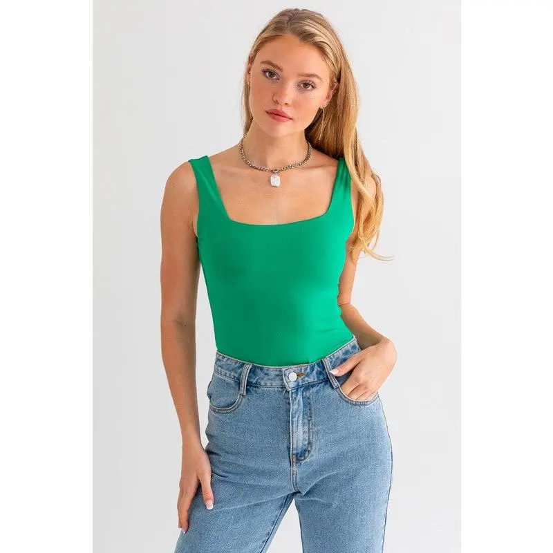 Square Neck Tank Bodysuit