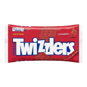 TWIZZLERS Twists Strawberry Flavored Licorice Style, Low Fat Candy Bag, 16 oz