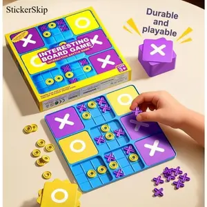 2026 New Color Tic-Tac-Toe Board Game, Fun 2-Player Educational Toy for Kids, Brain-Boosting & Hand-Eye Coordination Development, Perfect for Parent-Child Bonding & Family Game Night, Portable Design Ideal Christmas, Easter & Back-to-School Gift for Child