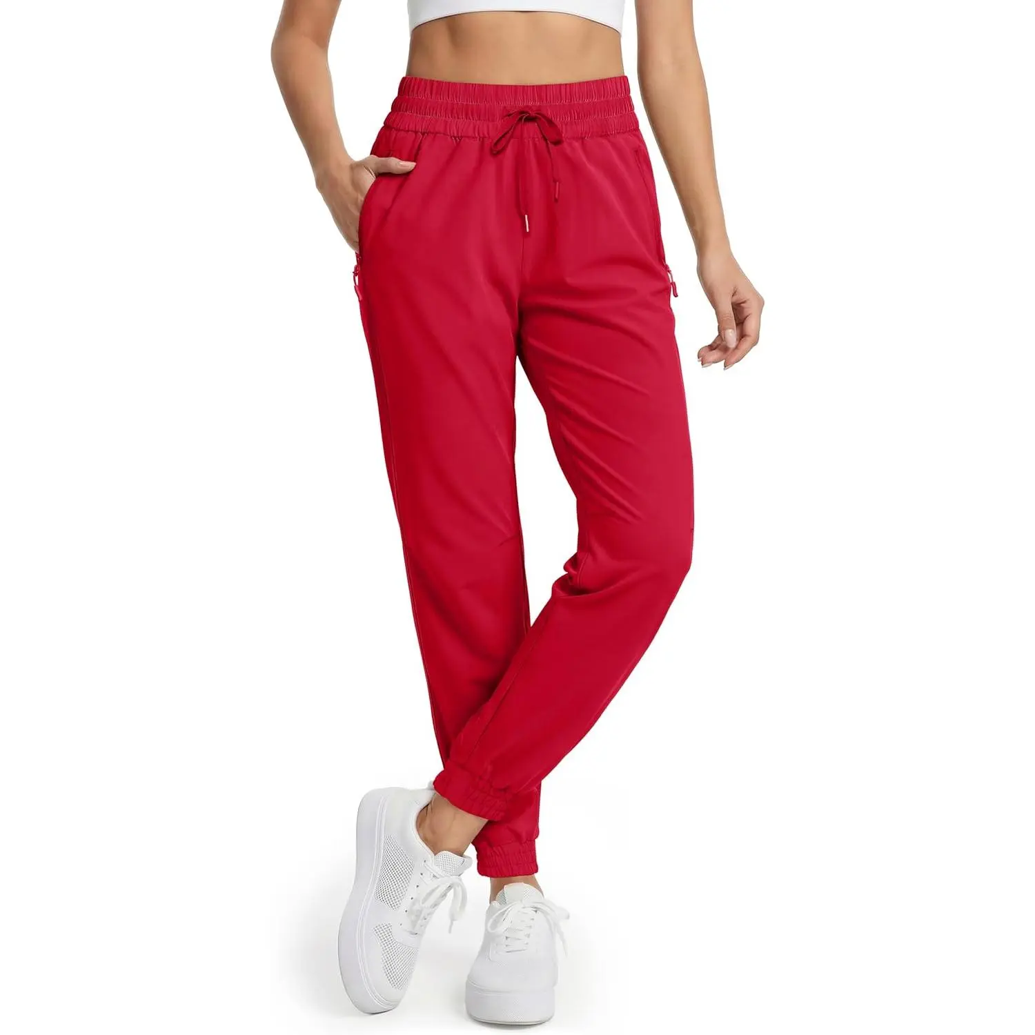 Cotrasen Women's Hiking Pants Lightweight Quick Dry Athletic Running Joggers with Pockets Outdoor Travel Sweatpants