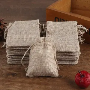 10pcs/30pcs Linen Burlap Bags Drawstring Gift Pouch Jute Jewelry Bag Small Cloth Bags for Favors Wedding Party Decorations Craft Sachet Bags Eco-friendly Packaging Pouch Reusable Linen Sack Vintage Style Storage Bags Gift Idea