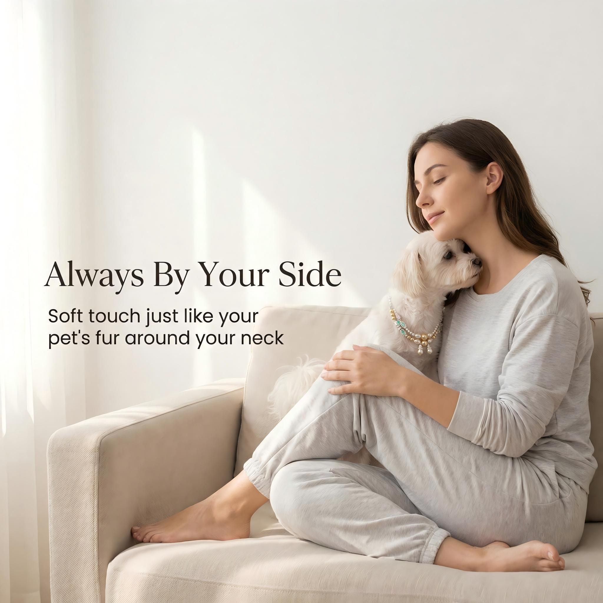 Collar Fur, fits all for human bracelets and pet necklaces, with adjustable extension chains