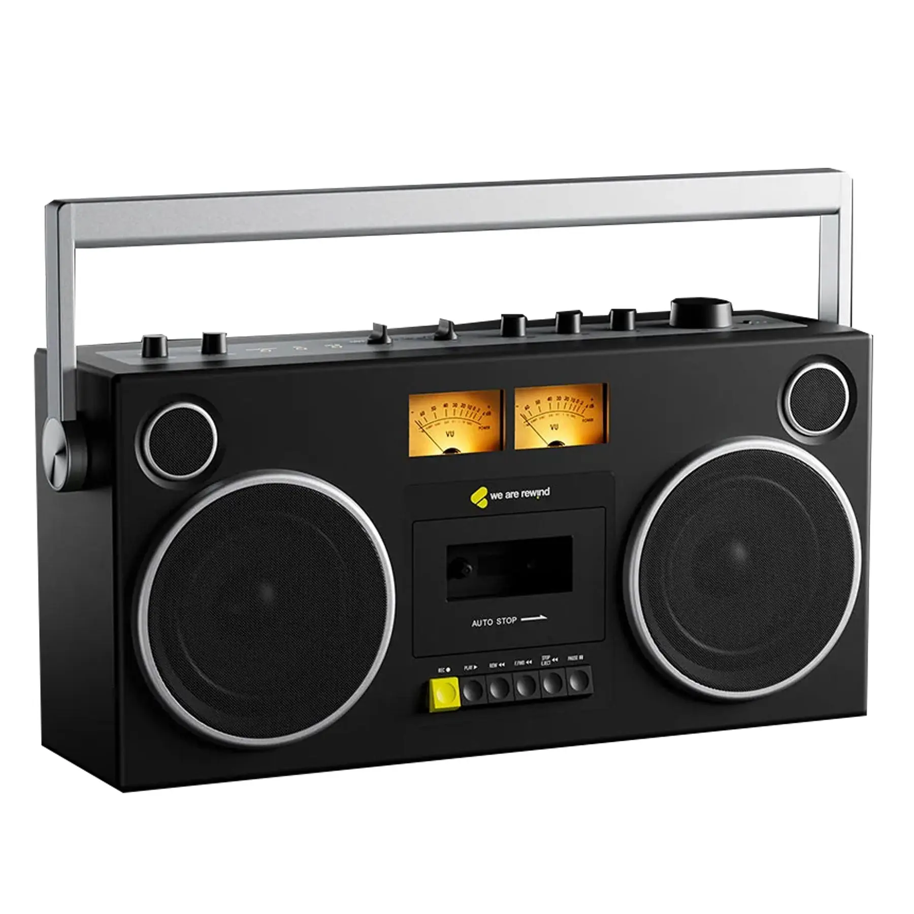 We Are Rewind GB-001 Rechargeable Wireless Stereo Cassette Boombox Audio Player with Bluetooth, Recording