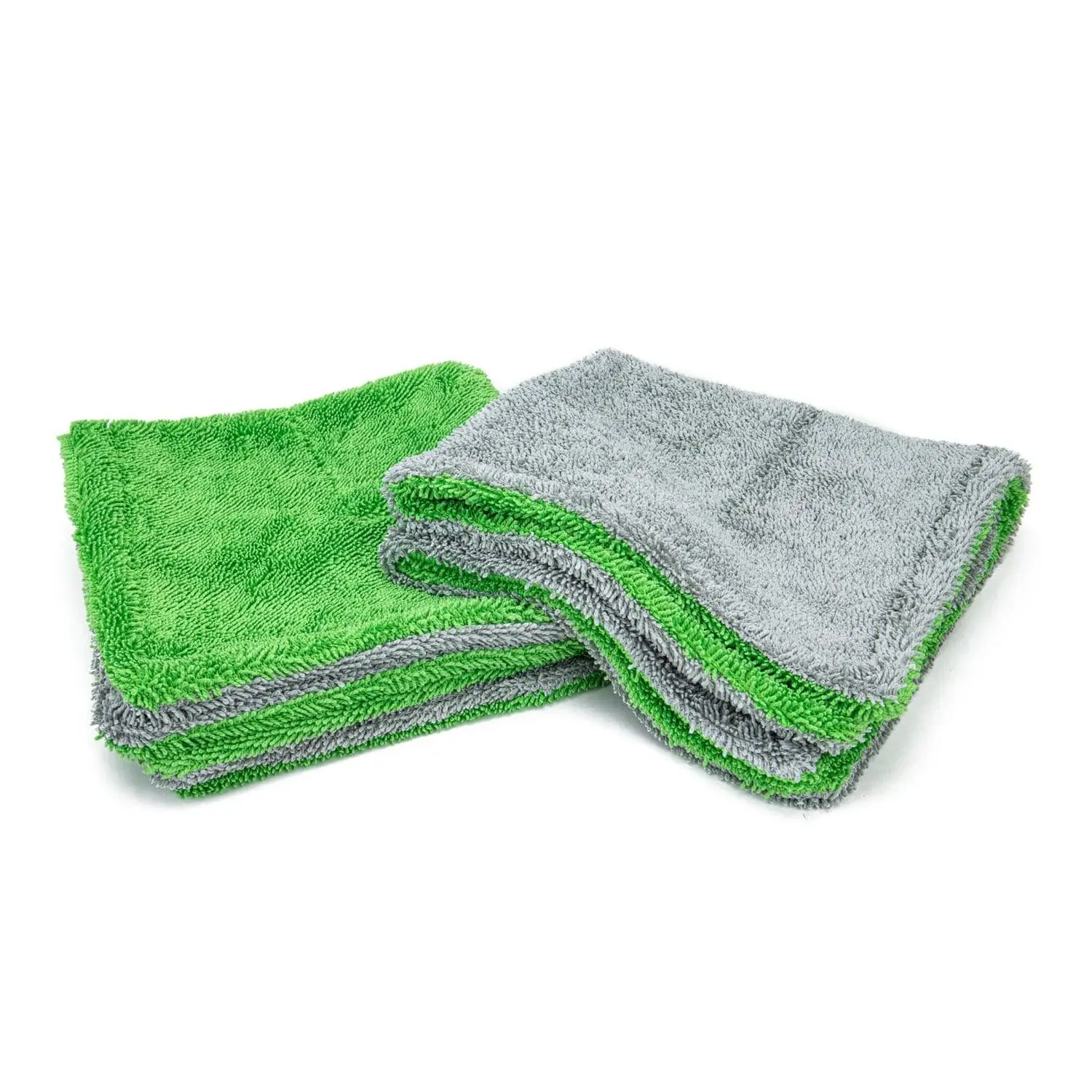 [Dreadnought] Jr. Double Twist Pile Soft Microfiber Car Washing Towel (16 in. x 16 in., 1100gsm) - 2-Pack Microfiber Cleaning Cloths