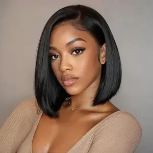 Cliclihair Lace Frontal Bob Wigs Human Hair 7x4/13x4 HD Glueless Wig Short Straight Wig Comfortable & Easy Wear Cosplay