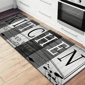 A Long Kitchen Mat Made of Velvet Material, Washable, Suitable for The Kitchen, Hallway, Laundry Room, And Living Room Decor