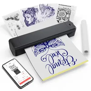 Mini Portable A4 Printer, Wireless Connection, Compatible with Android and iOS, Supports 216mm Wide Paper, Ideal for Office Home School Travel, Portable Handheld Printer